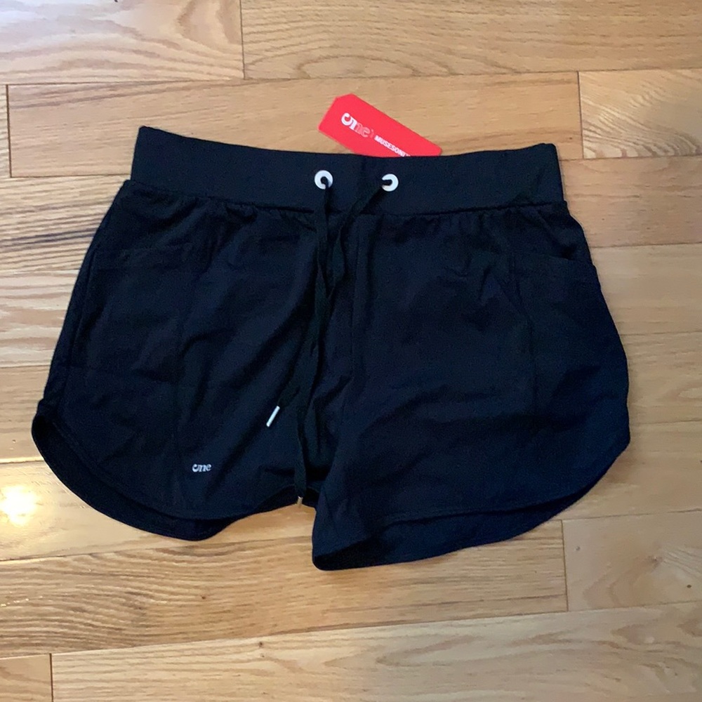 Black athletic shorts